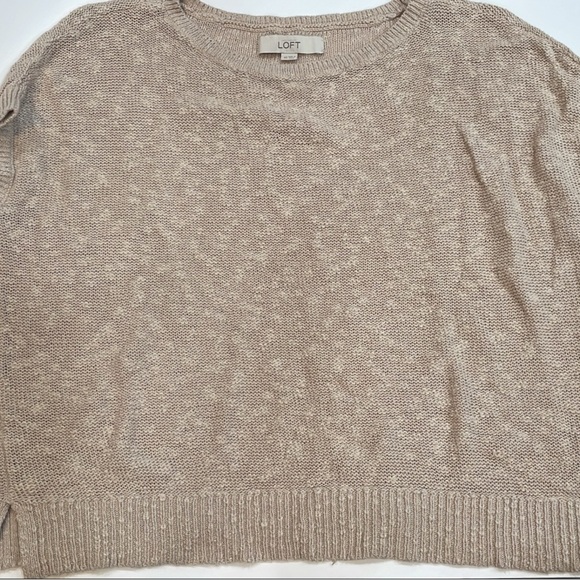 LOFT Tops - LOFT Tan Crew Neck Sweater Soft Knit